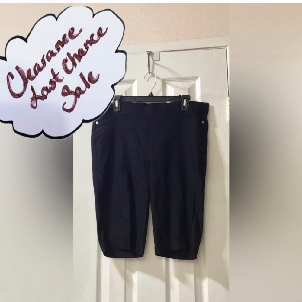 Rafaella Women’s Size 16 Shorts Elegant Black Fabric Stretch